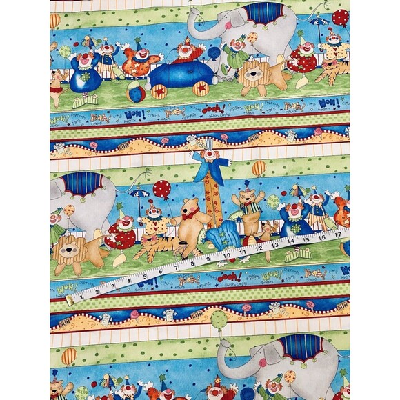 Circus Fabric Clowning Around Wilmington Clown Fabric Quilting Fabric Cotton BTY - Picture 3 of 4